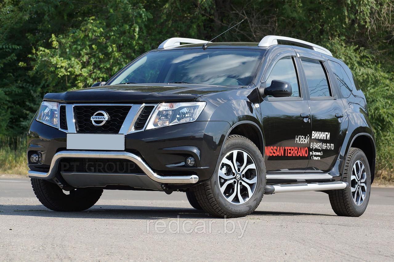 Защита переднего бампера "Волна" 63 мм (НПС) на Nissan Terrano с 2014 - фото 2 - id-p137949776