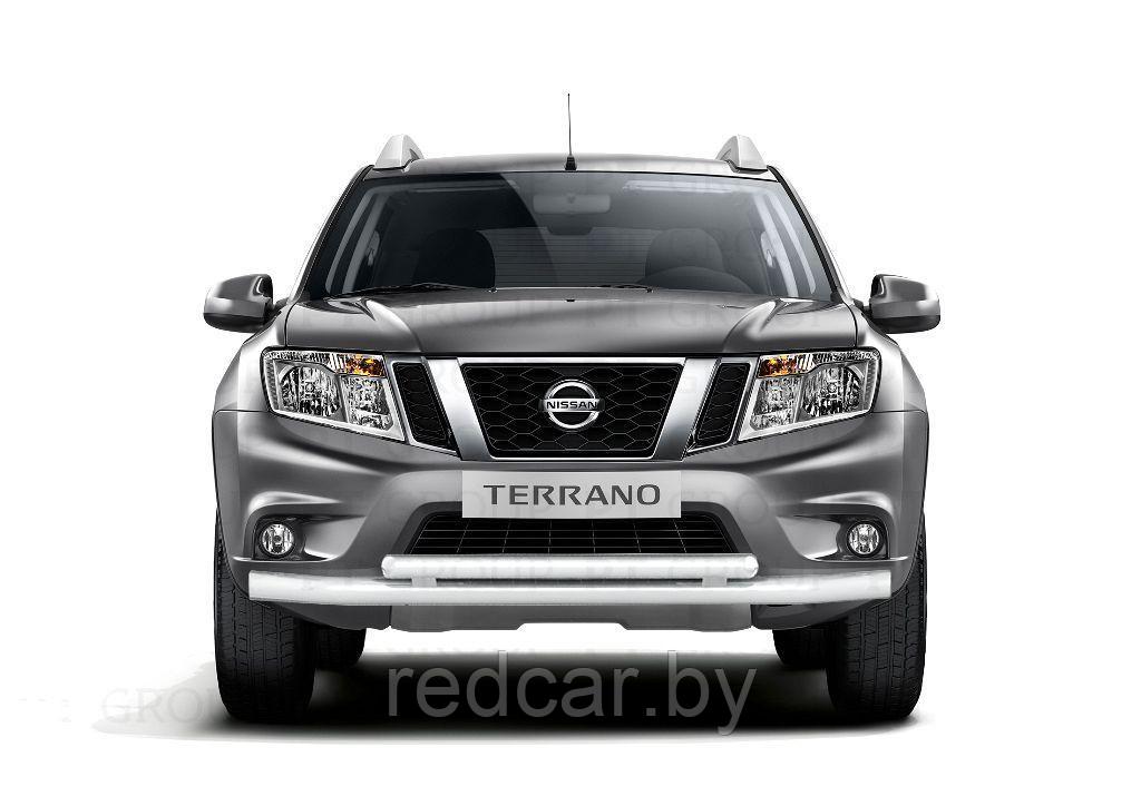 Защита переднего бампера двойная 63/51 мм (ППК) на Nissan Terrano с 2014 - фото 2 - id-p137949780