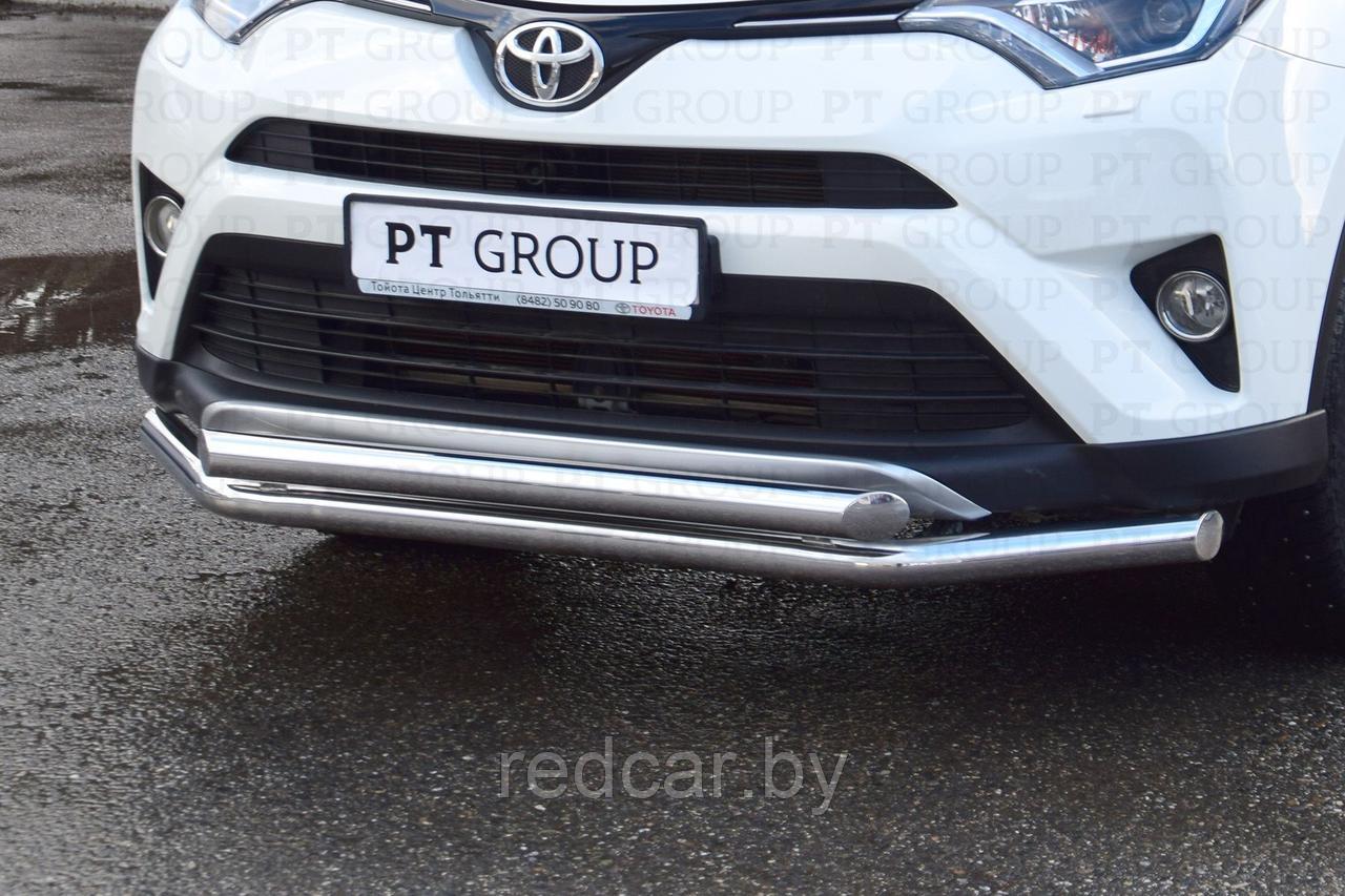 Защита переднего бампера двойная (НПС) Toyota RAV4 с 2013-2018 - фото 4 - id-p137949791