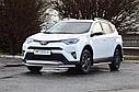 Защита переднего бампера двойная (НПС) Toyota RAV4 с 2013-2018, фото 5