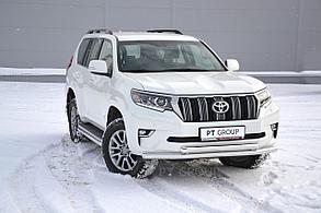 Защита переднего бампера двойная 63/63мм (НПС) TOYOTA LAND CRUISER PRADO 150 2017-