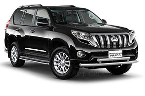 Защита переднего бампера двойная 63/63мм (НПС) Toyota LAND CRUISER PRADO 150 2013-2016