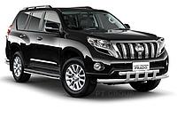 Защита переднего бампера двойная с пластинами 63/63 (НПС) Toyota LAND CRUISER PRADO 150 2013-2016