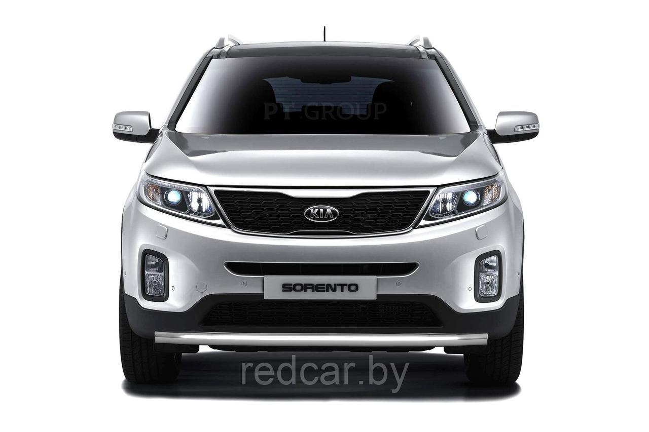 Защита переднего бампера одинарная 63мм (НПС) KIA Sorento с 2014-2020