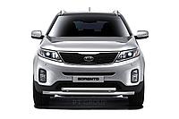 Защита переднего бампера двойная 63/51мм (НПС) KIA Sorento с 2014-2020