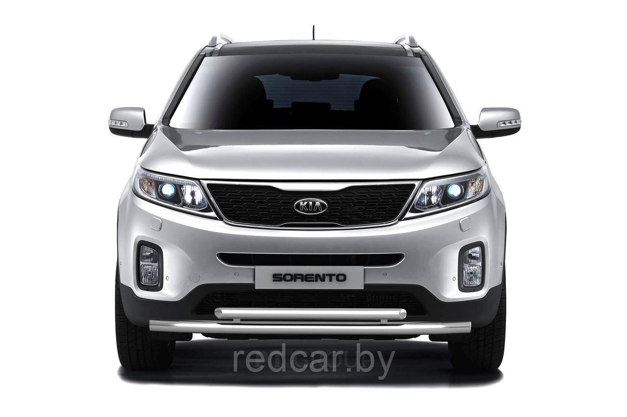 Защита переднего бампера двойная 63/51мм (НПС) KIA Sorento с 2014-2020