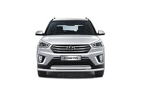 Защита переднего бампера двойная 63/63 мм (НПС) Hyundai CRETA 2016