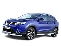 Защита переднего бампера двойная 63/51 мм (НПС) на Nissan QASHQAI с 2016