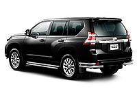 Защита заднего бампера двойная угловая 63/51мм (НПС) Toyota LAND CRUISER PRADO 150 2013-2016