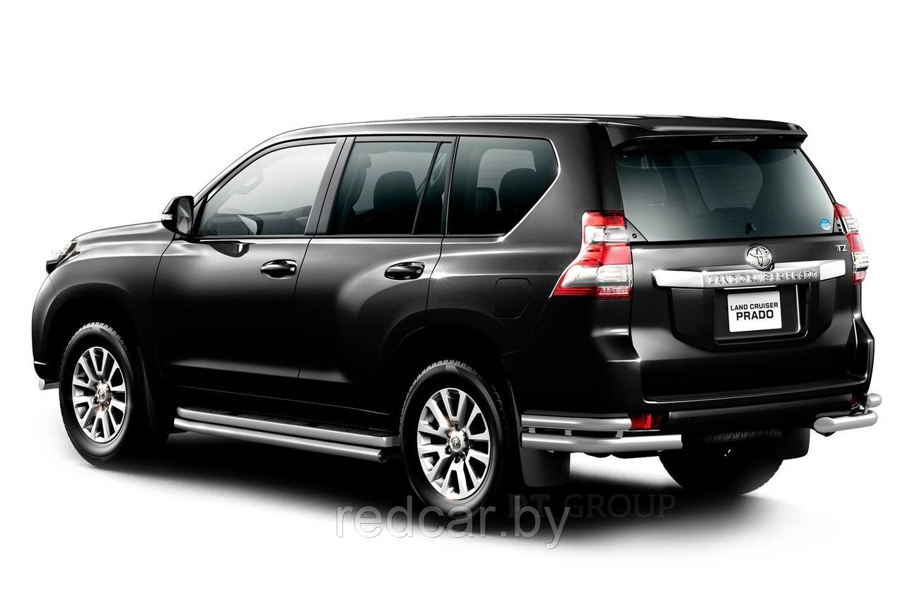 Защита заднего бампера двойная угловая 63/51мм (НПС) Toyota LAND CRUISER PRADO 150 2013-2016 - фото 1 - id-p137949876