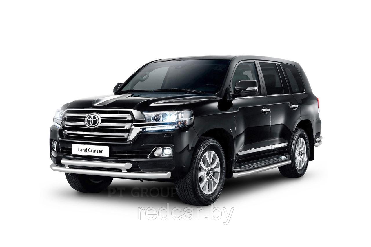 Защита заднего бампера угловая 63мм (НПС) Toyota LAND CRUISER 200 с 2016