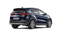 Защита заднего бампера одинарная 63мм (НПС) KIA Sportage 2016-2018