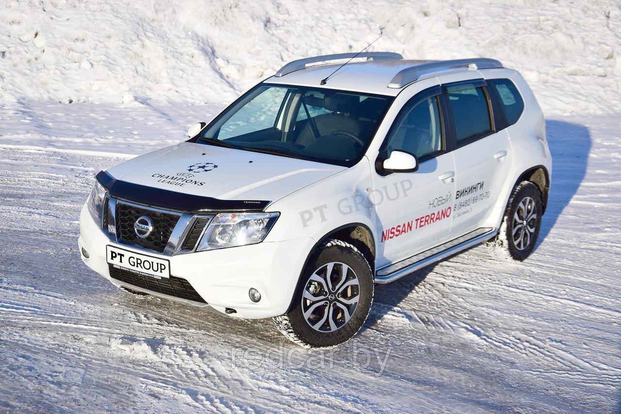 Защита порогов "Эстонец" с алюминиевой площадкой 51 мм (НПС) Nissan Terrano с 2014 - фото 6 - id-p137949921