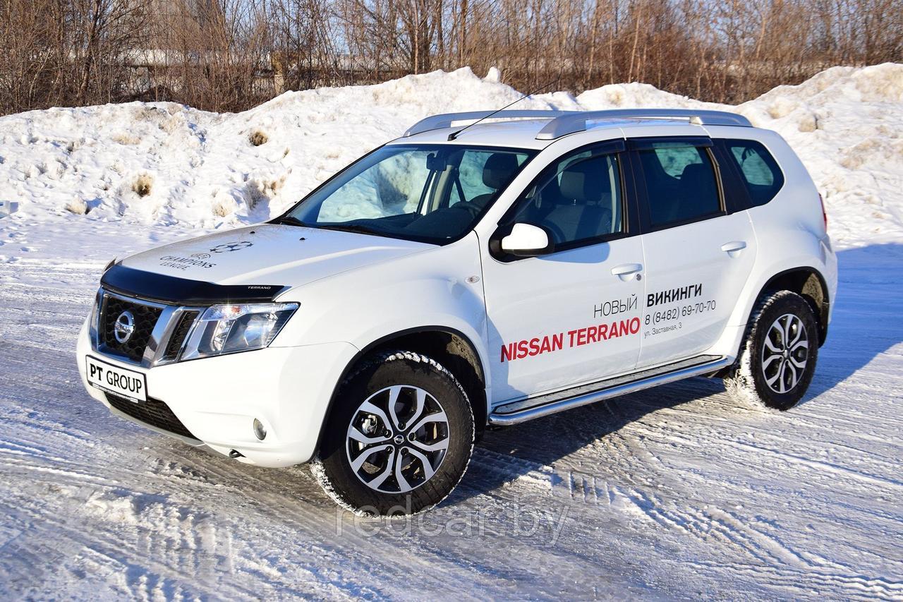 Защита порогов "Эстонец" с алюминиевой площадкой 51 мм (НПС) Nissan Terrano с 2014 - фото 7 - id-p137949921