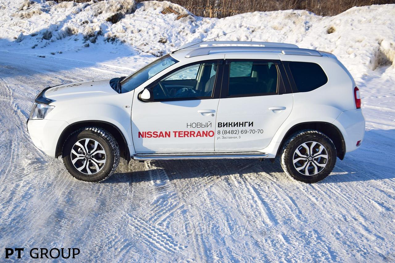 Защита порогов "Эстонец" с алюминиевой площадкой 51 мм (НПС) Nissan Terrano с 2014 - фото 8 - id-p137949921