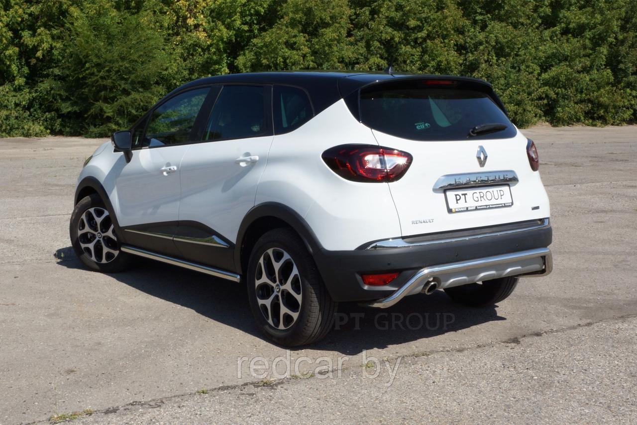 Защита порогов прямая Ø63 (НПС) PT GROUP (Россия) ОРИГИНАЛ на Renault KAPTUR с 2016