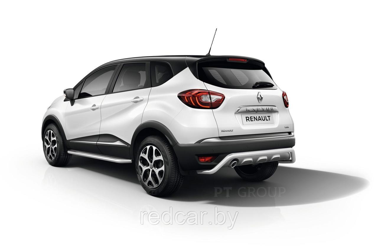 Защита порогов с алюминиевой площадкой Ø51 (НПС) PT GROUP (Россия) ОРИГИНАЛ для Renault KAPTUR с 2016 - фото 4 - id-p137949927