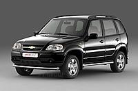 Защита порогов вогнутая 63мм (НПС) Chevrolet NIVA с 2009-2020/ LADA NIVA 2020-