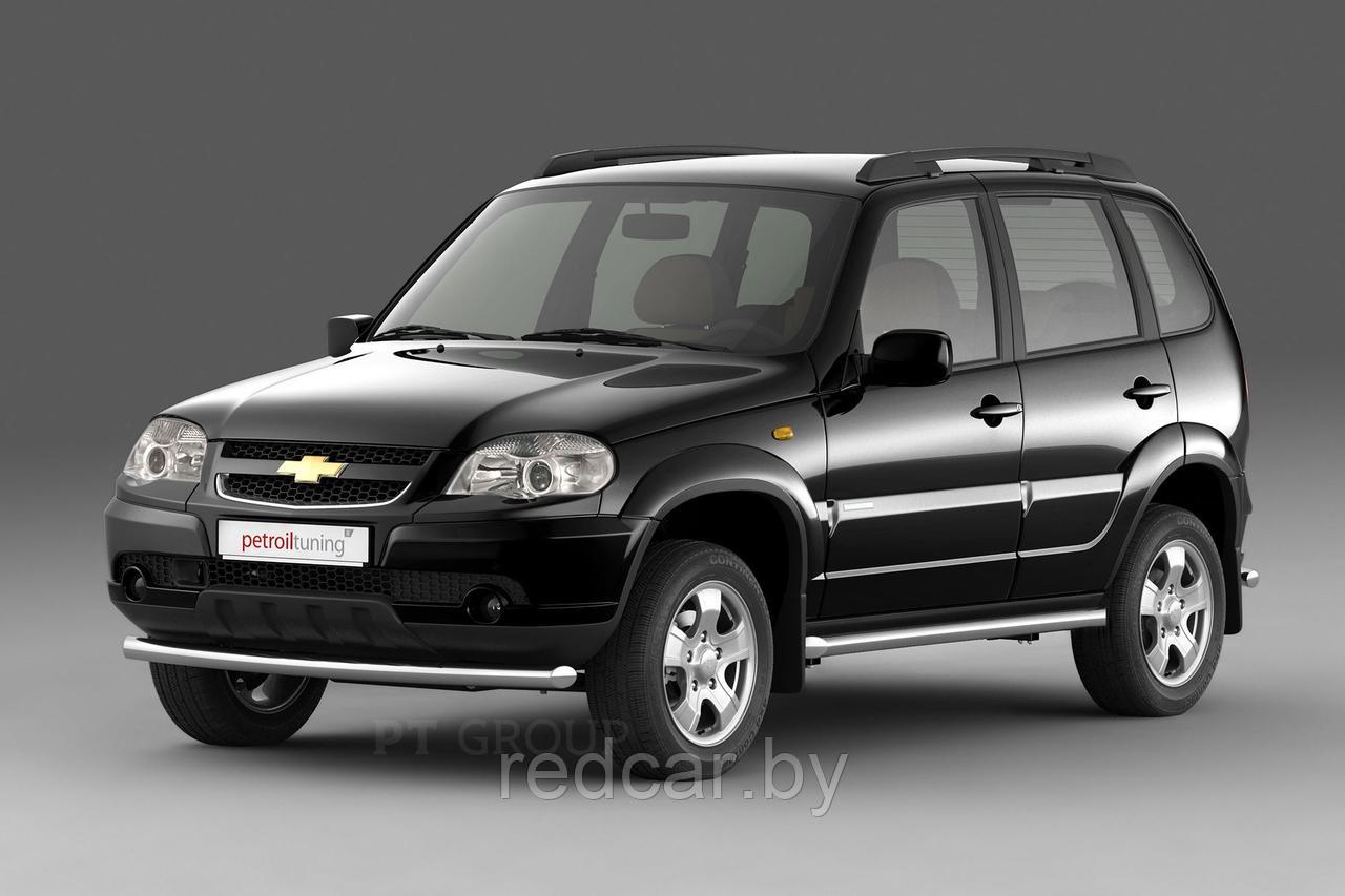 Защита порогов вогнутая 63мм (НПС) Chevrolet NIVA с 2009-2020/ LADA NIVA 2020- - фото 1 - id-p137949931