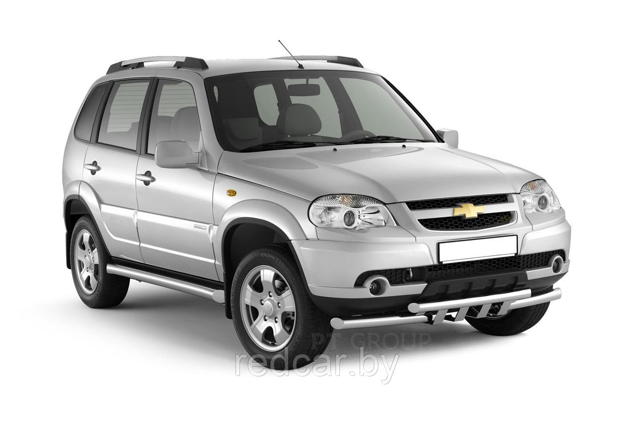 Защита порогов вогнутая 76 мм (НПС) Chevrolet NIVA с 2009-2020/ LADA NIVA 2020-