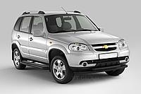 Защита порогов с алюм. фигурной площадкой 63мм (ППК) Chevrolet NIVA с 2009-20/LADA NIVA 2020-