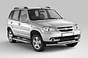 Защита порогов с алюм. фигурной площадкой 63мм (ППК) Chevrolet NIVA с 2009-20/LADA NIVA 2020-, фото 2