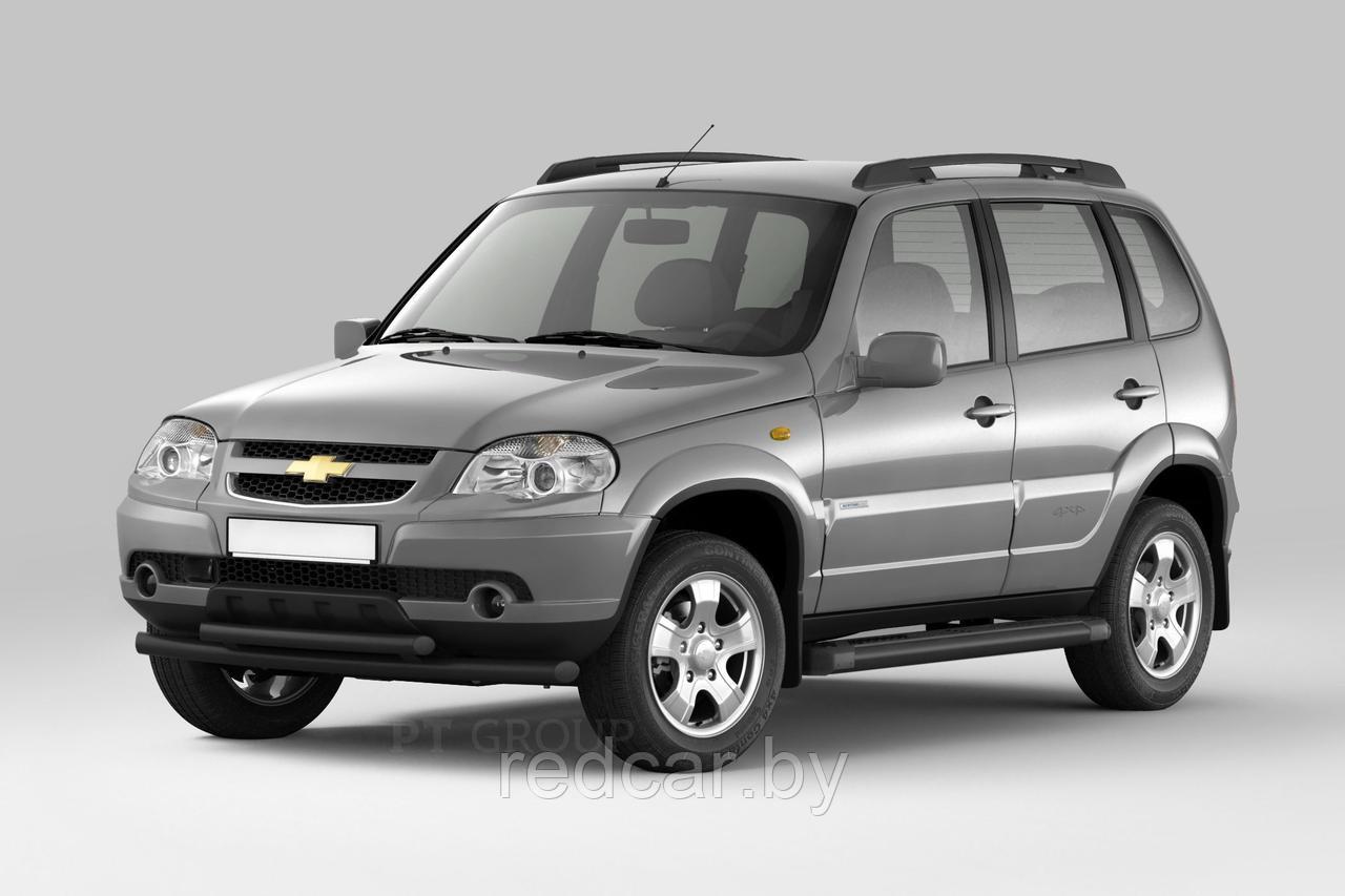 Защита порогов с площадкой 63 мм (ППК) Chevrolet NIVA с 2009-20 / LADA NIVA 2020- - фото 1 - id-p137949935