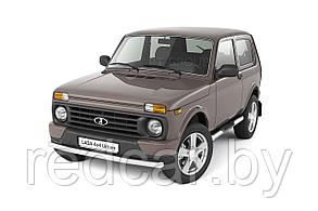 Защита порогов с накладками 76 мм (НПС) LADA 4x4 2121 c 1995 / Urban c 2015