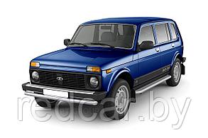 Защита порогов с алюминиевой площадкой 51 мм (ППК) LADA 4х4 2131 с 1995