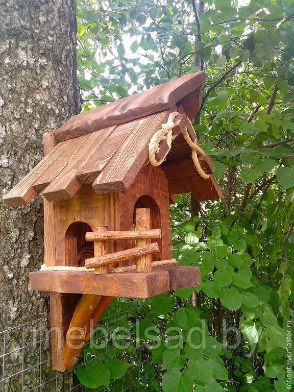Кормушка для птиц садовая деревянная "Домик №15"