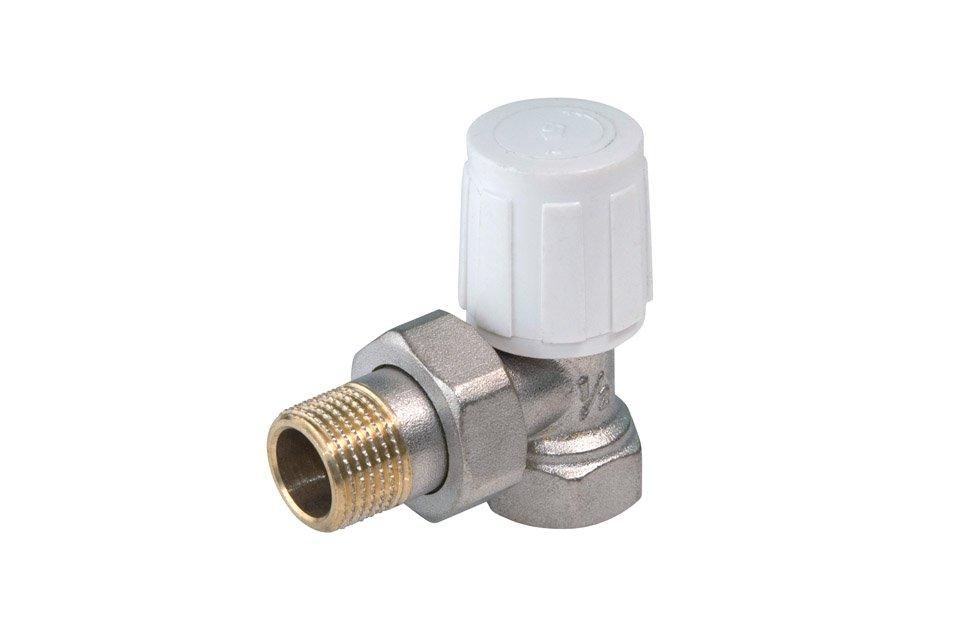 Клапан радиаторный термостатический угловой DN15 с тефлоновой прокладкой - фото 1 - id-p137076196