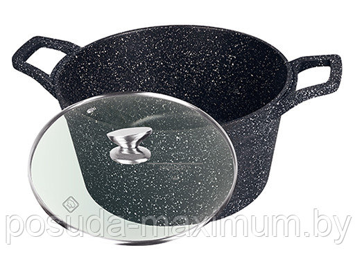 Кастрюля 6,5 л "Mercury" антиприг.покр.п/мрамор.MC-6420