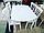 Обеденный раздвижной стол Прага 110х70 см из массива березы (тон 9, белая эмаль), фото 2