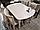 Обеденный раздвижной стол Прага 110х70 см из массива березы (тон 9, белая эмаль), фото 6