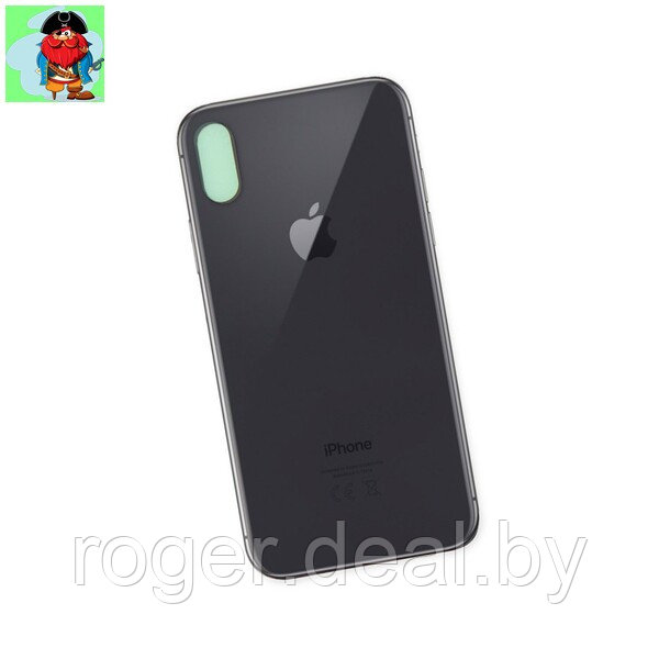 Задняя крышка для Apple iPhone X, цвет: черный - фото 1 - id-p137980956