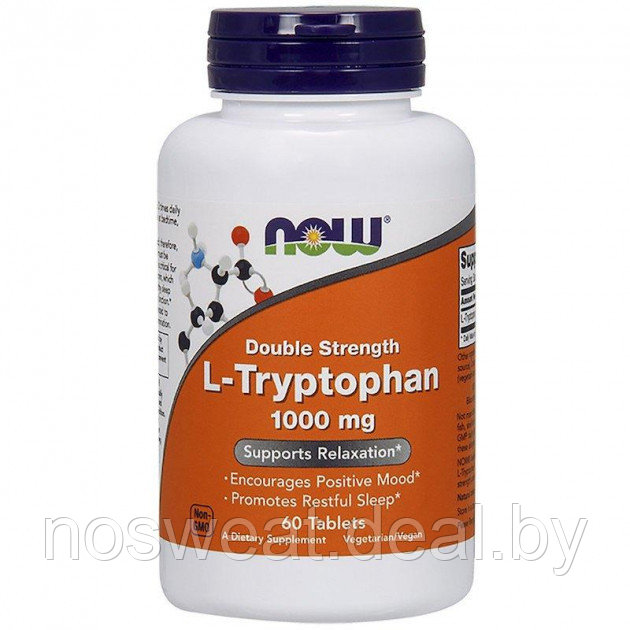 Биологически активная добавка Now Foods L-Tryptophan 1000мг / 60 таб