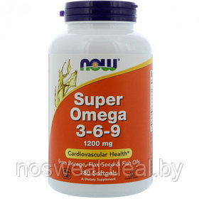 Биологически активная добавка NOW Super Omega 3-6-9 1200мг / 180капс