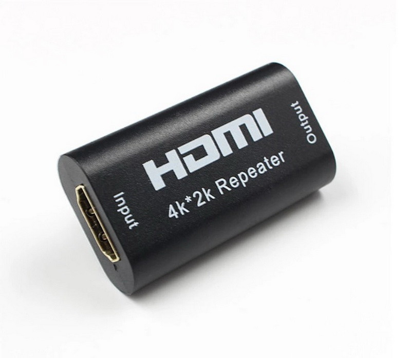 Репитер - повторитель - усилитель сигнала HDMI UltraHD 4K 3D, пассивный, черный 555058