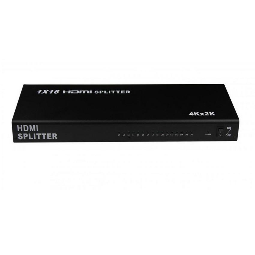Адаптер - разветвитель - сплиттер 1×16 HDMI, UltraHD 4K 3D, активный, черный 555567, фото 1