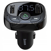 Автомобильный Bluetooth V4.2 FM-проигрыватель - MP3 плеер Baseus T-shape, 2.4A, 2 USB, черный 555257