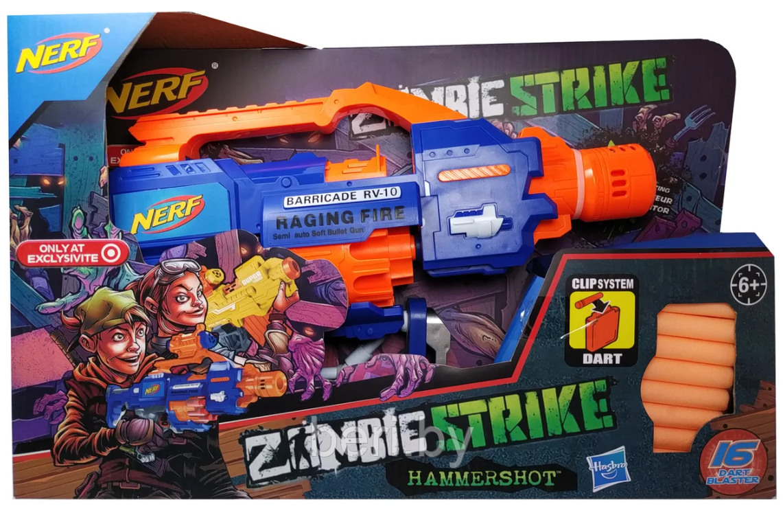 JBY 016 Автомат, "Нерф: Зомби Страйк", бластер с мягкими пулями, игрушечное оружие, Nerf Zombie Strike, 48 см - фото 3 - id-p138113078