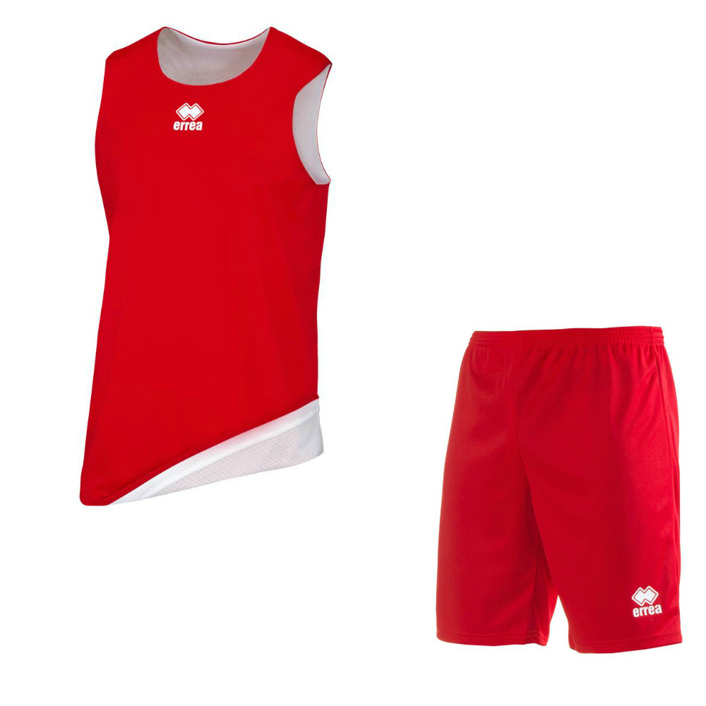 Комплект баскетбольной формы, двусторонний ERREA CHICAGO + MAXI SKIN Красный-белый
