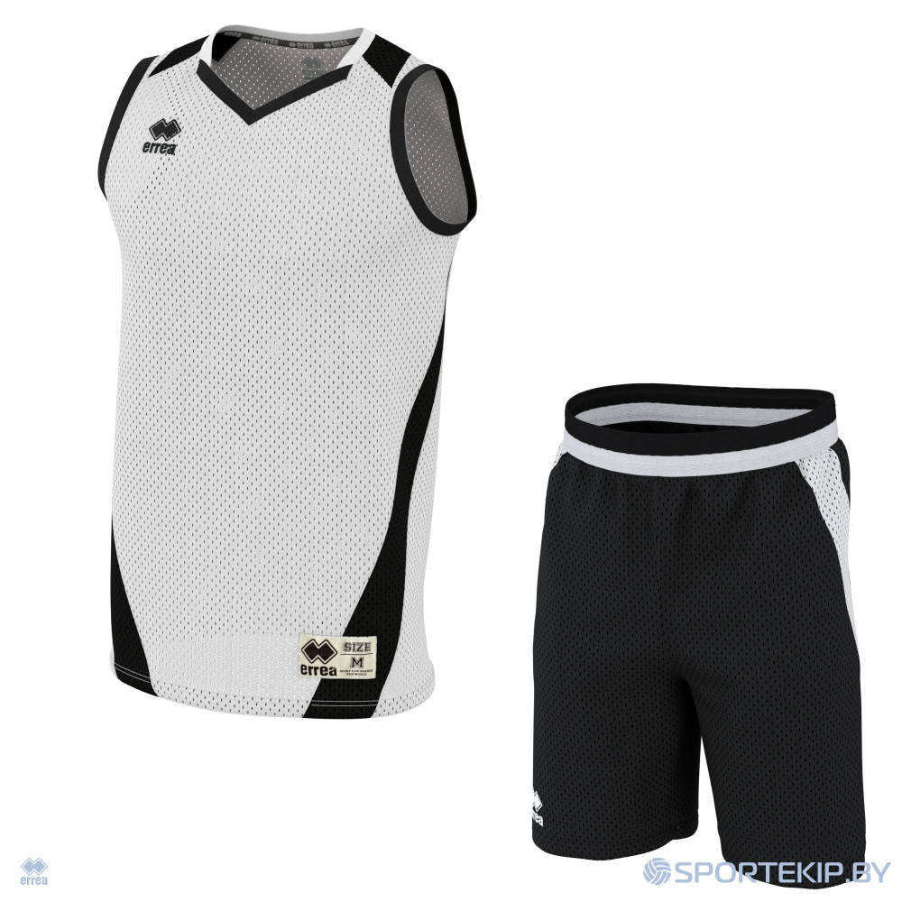 Комплект баскетбольной формы ERREA ALLEN + ALLEN Белый-черный 2