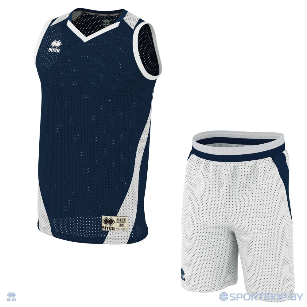 Комплект баскетбольной формы ERREA ALLEN + ALLEN Темно-синий-белый 2 - фото 1 - id-p138121913