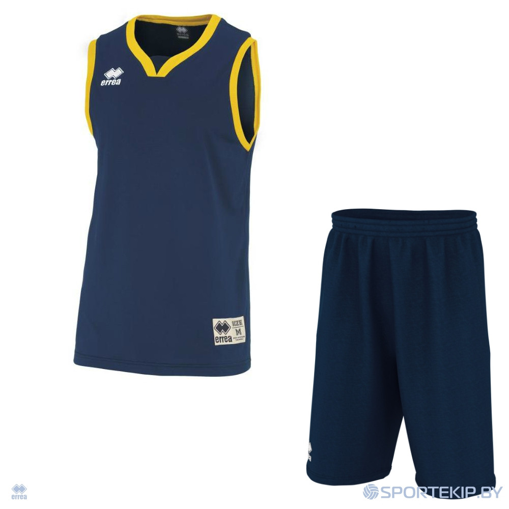 Комплект баскетбольной формы ERREA CALIFORNIA + DALLAS 3.0 Темно-синий-желтый - фото 1 - id-p138125813