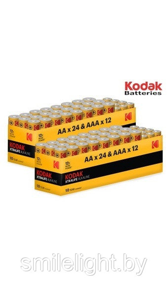 Комплект элементов питания Kodak Xtralife alkaline АAx24&AAAx12 (36 pack shrink-пленка)