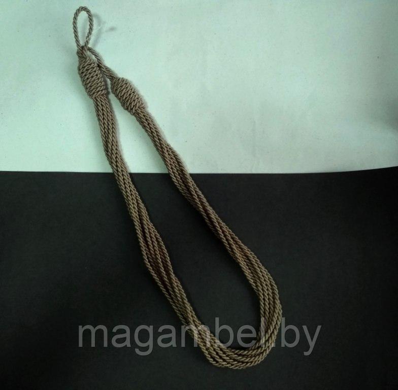 Подхват плетеный для штор и гардин  коричневый с зеленым оттенком М 70