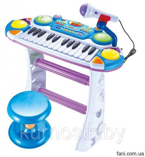 Детское пианино-синтезатор 7235 на ножках со стульчиком - фото 3 - id-p138149242