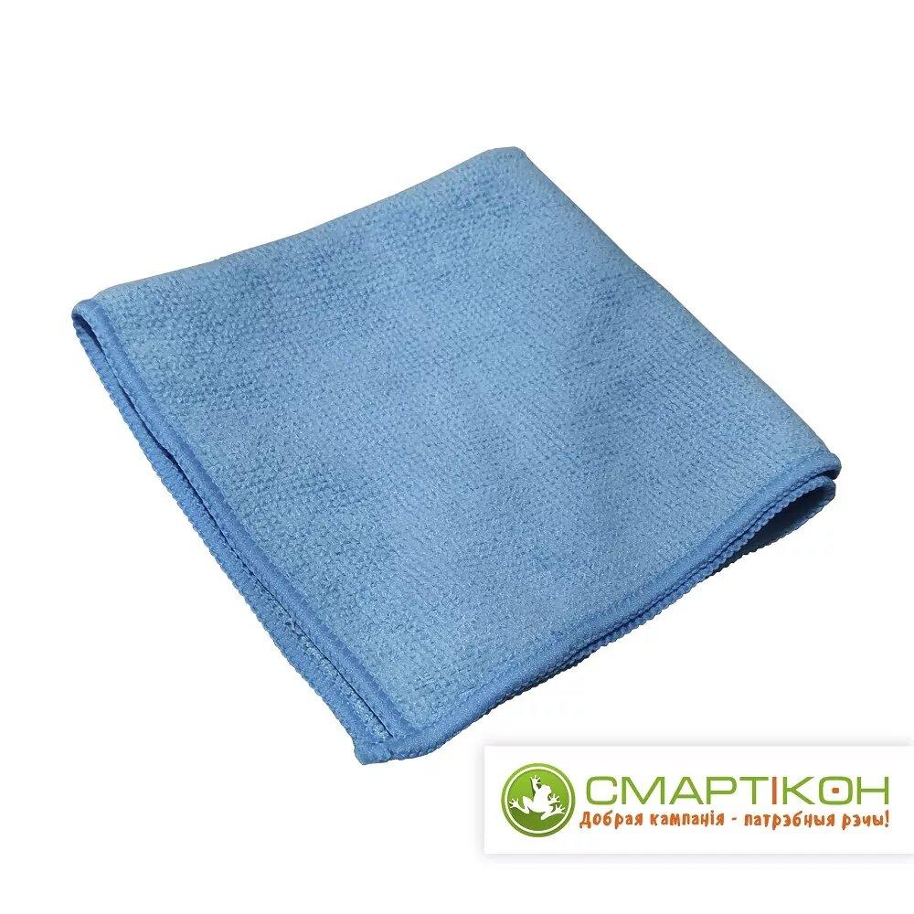 Салфетка из микрофибры 29*29 200 пл голубая.