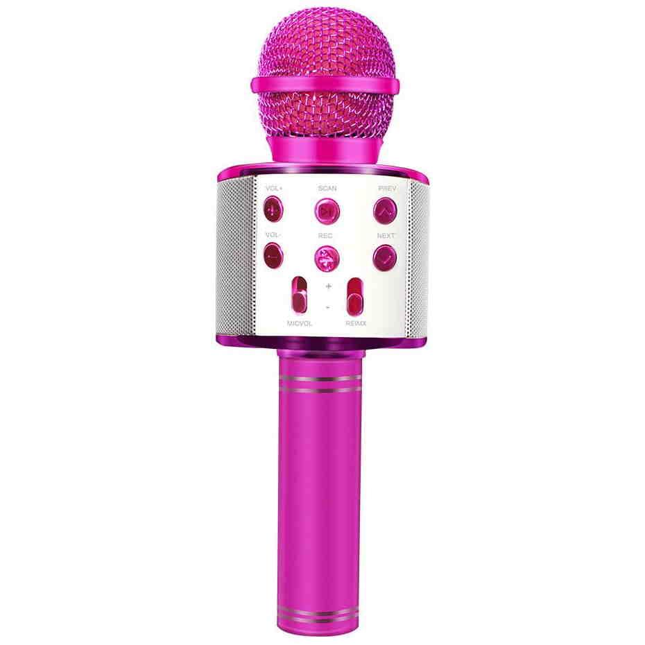 Караоке микрофон WS-858 Розовый - фото 2 - id-p138157955